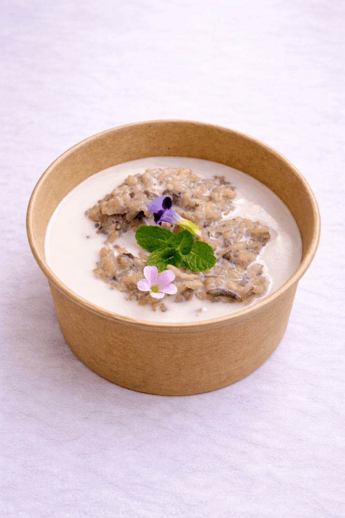 Risotto champignons taro lait de coco